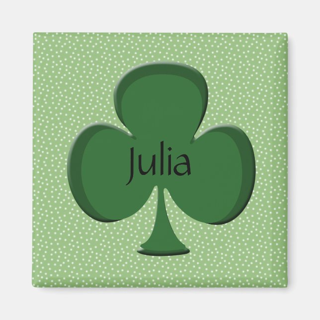 Julia Kleeblatt Name Magnet (Vorne)