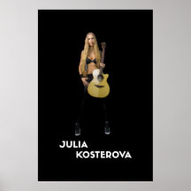 Julia Kosterova LAG Guitars Poster Neu
