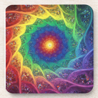 Julia-Menge-Fraktal mit Regenbogen-Windmühlen-Stil Getränkeuntersetzer