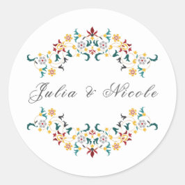 Julia & Nicole Runder Aufkleber