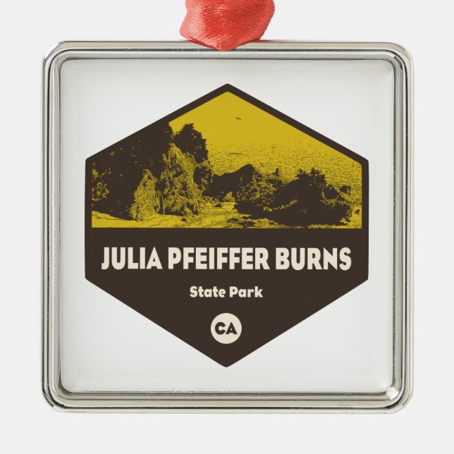 Julia Pfeiffer Burns Staat Park California Ornament Aus Metall (Vorne)
