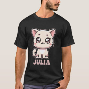Julia süßes Kitzchen Katzen-Design für Mädchen nam T-Shirt