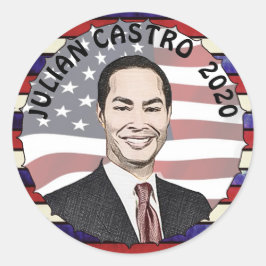 Julian Castro für die Unterstützung der Präsidents Runder Aufkleber