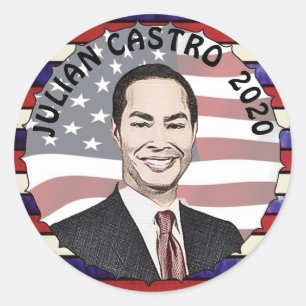 Julian Castro für die Unterstützung der Präsidents Runder Aufkleber