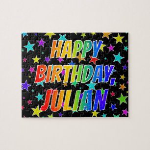 "JULIAN" Vorname, Spaß "GLÜCKLICHER BIRTHTAG" Puzzle