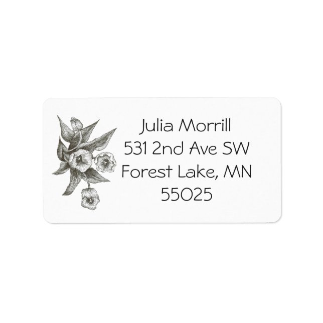 Julias Adresse Labels Adressaufkleber (Vorne)
