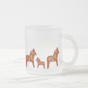Julias Dala Horse Mattiert Glass Tasse