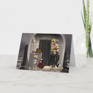 "Julias Puppentheater" - Grußkarte Karte