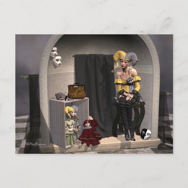 "Julias Puppentheater" - Postkarte (Vorderseite)