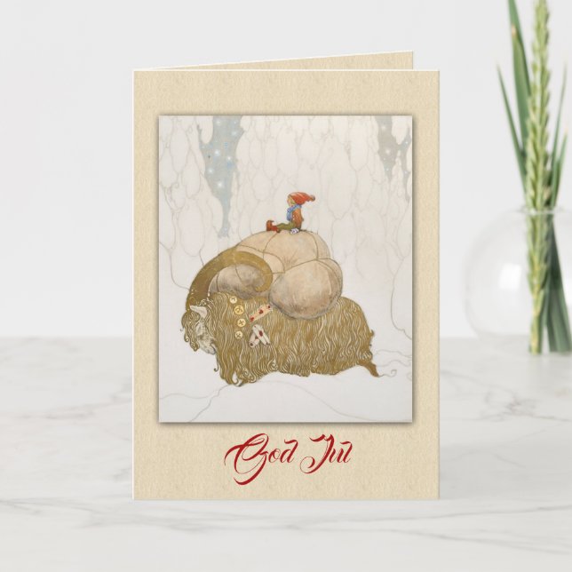 Julibocken von John Bauer (1912) Feiertagskarte (Vorderseite)