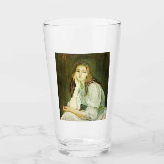 Julie Daydreaming (Schöne junge Frau) Glas (Vorderseite)