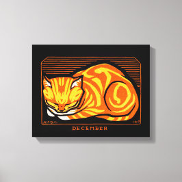 Julie de Graag Dezember Cat Leinwanddruck