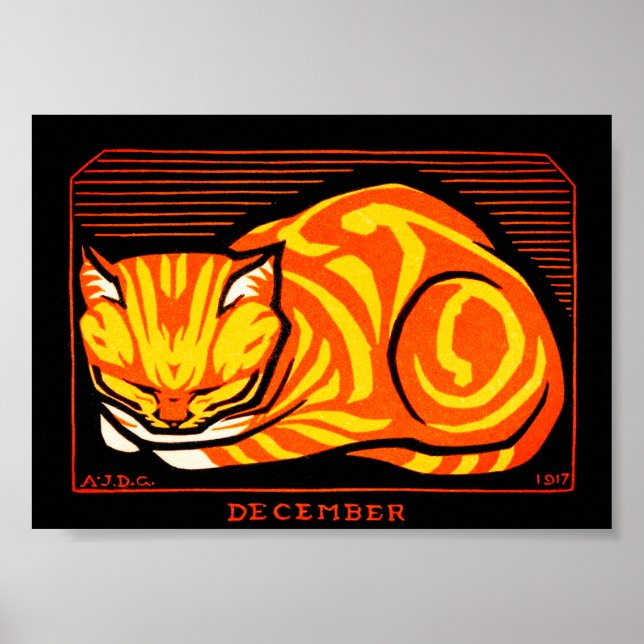 Julie de Graag Dezember Cat Poster (Vorne)