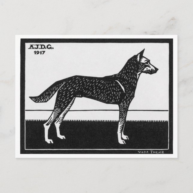 Julie de Graag Dog Postkarte (Vorderseite)