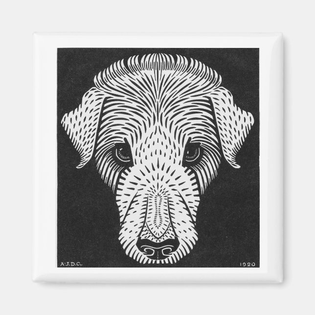 Julie de Graag Dog's Head Magnet (Vorne)