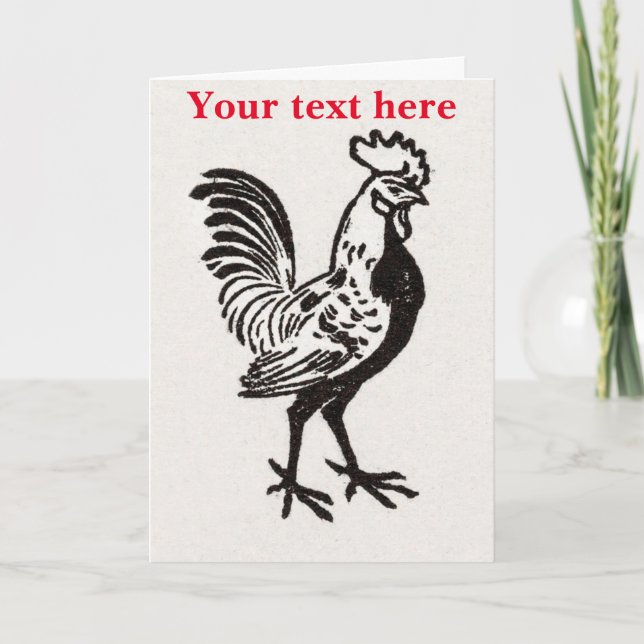 Julie de Graag Rooster Karte (Vorderseite)