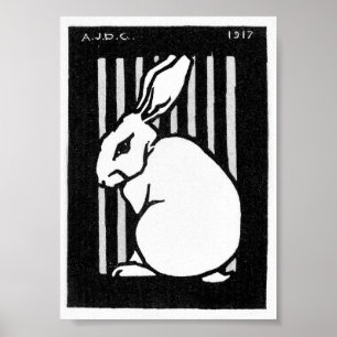 Julie de Graag Sitting Rabbit Poster