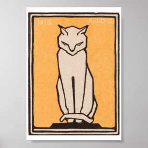 Julie de Graag Sitzende Katze Poster