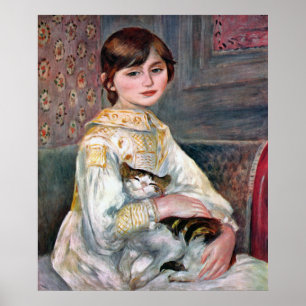 Julie Manet (Kind mit Katze) Renoir Poster