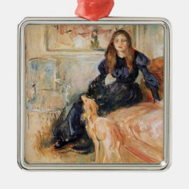 Julie Manet und ihr Greyhound (von Berthe Morisot) Ornament Aus Metall