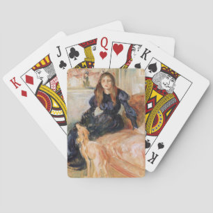 Julie Manet und ihr Greyhound (von Berthe Morisot) Spielkarten