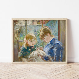 Julie mit ihrem Kindermädchen | Berthe Morisot Poster