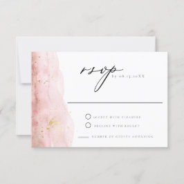 JULIEN Blush Pink Watercolor Wedding RSVP Einladung