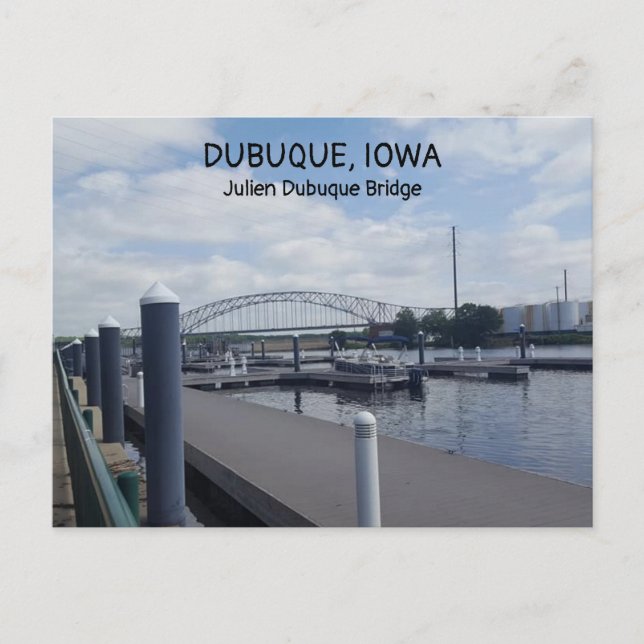Julien Dubuque Bridge in Iowa Postcard Postkarte (Vorderseite)