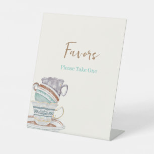 JULIET Tee Set Party Brautparty Gefallen Unterschr Sockelschild