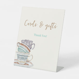 JULIET Tee Set Party Karten Geschenke Unterschrift Sockelschild