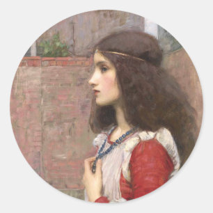 Juliet von John William Waterhouse, Art Runder Aufkleber