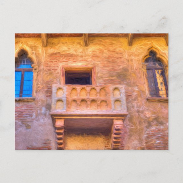 Juliet's Balcony Verona Kunst Postkarte (Vorderseite)
