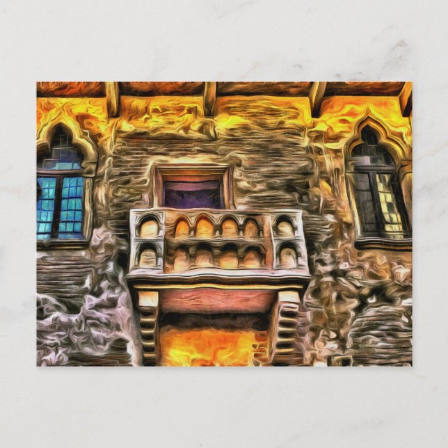 Juliets Balcony Verona Van Gogh Postkarte (Vorderseite)