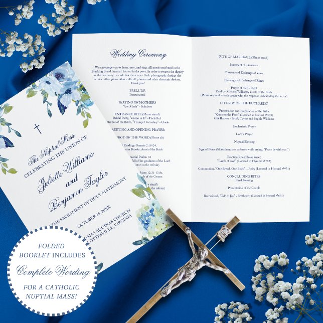 Juliette Catholic Wedding Zeremony Mass Program (Von Creator hochgeladen)