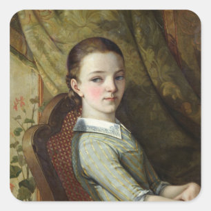 Juliette Courbet 1844 Quadratischer Aufkleber