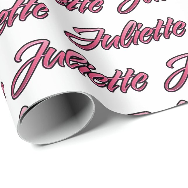 Juliette fade pink personalisiertes Geschenkpapier (Rolleneckpunkt)