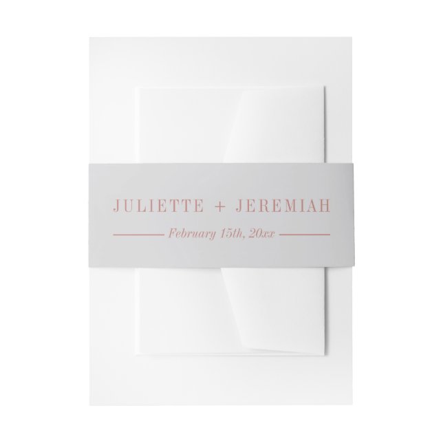 Juliette | Kurierte Farben | Hochzeit Einladungsbanderole (Vorderseite Beispiel)