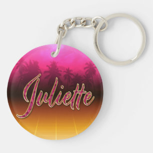 Juliette Vorname Name pink Schlüsselanhänger