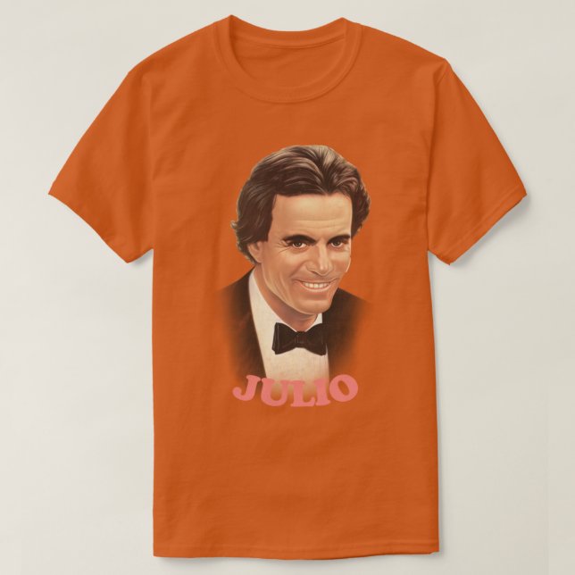 Julio Iglesias Retro Style Fan Design T-Shirt (Design vorne)