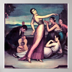 Julio Romero De Torres - Flamenco-Lieder und Tänze Poster