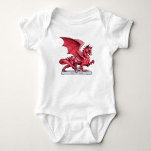 Julis Birthstone Drache: Rubin Baby Strampler