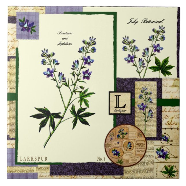 Julis Blume Fliese (Vorderseite)