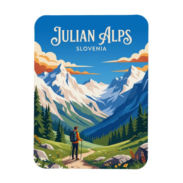 Julische Alpen Slowenien Magnet (Vertikal)