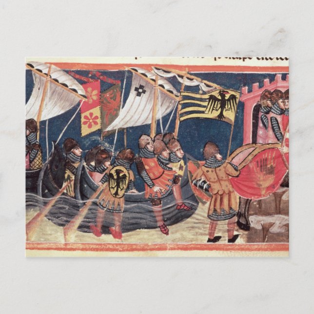 Julius Caesar Landung in England Postkarte (Vorderseite)