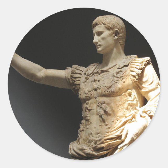 Julius Caesar Runder Aufkleber (Vorderseite)