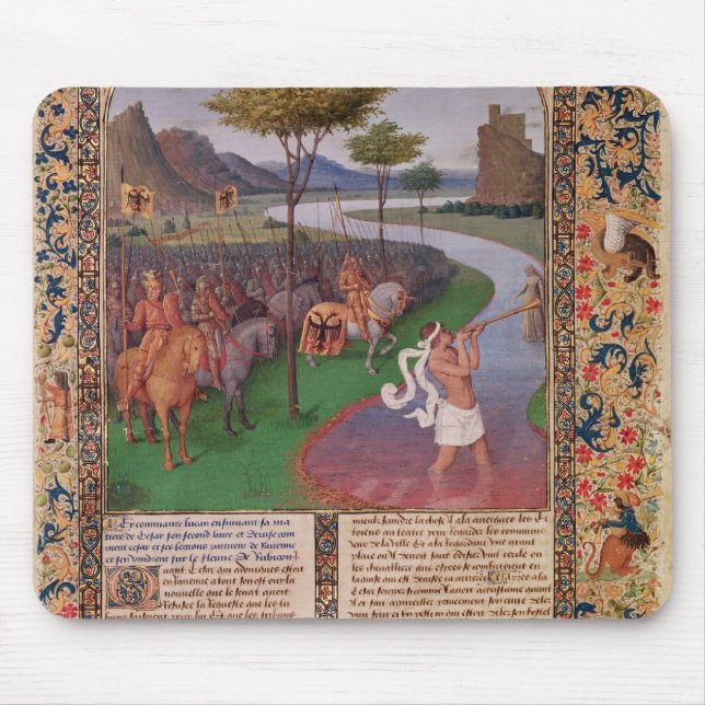 Julius Cäsar, der das Rubicon, c.1470 kreuzt Mousepad (Vorne)