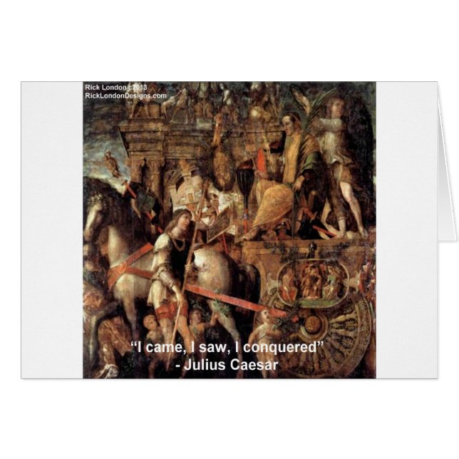 Julius Cäsar "I Conquered" Zitatspenden und T-Shir (Vorderseite (Horizontal))