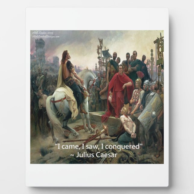 Julius Cäsar I kam ich sah ich erobert Fotoplatte (Vorderseite)
