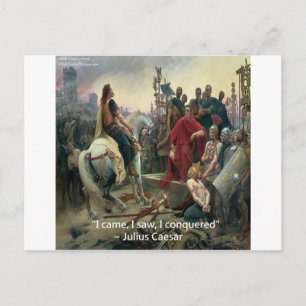 Julius Cäsar Ich kam Ich sah Ich siegte Postkarte