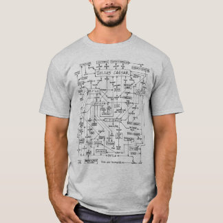 Julius Cäsar Plan-Diagramm T-Shirt